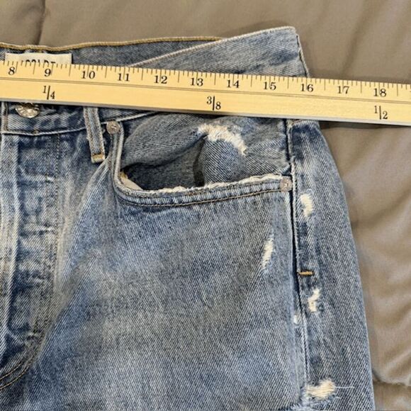 AGOLDE 90's Jean Loose Fit Distressed Button Fly Medium Wash Size 29 - Picture 10 of 14